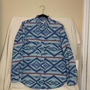 Faherty Belmar Workshirt - Navajo Sunbeam, Size Medium